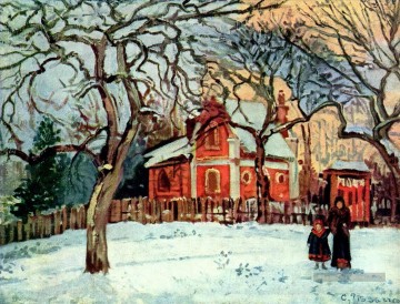 châtaigniers louveciennes hiver 1872 Camille Pissarro Peinture à l'huile